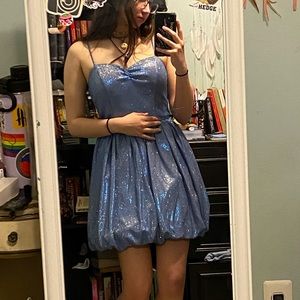 Sparkling blue dress